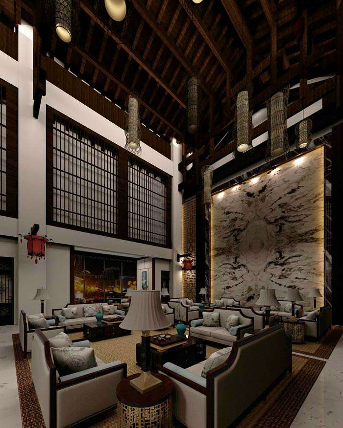 760平米中式餐厅装修设计效果图