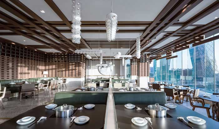 680m2郑州火锅店设计效果图