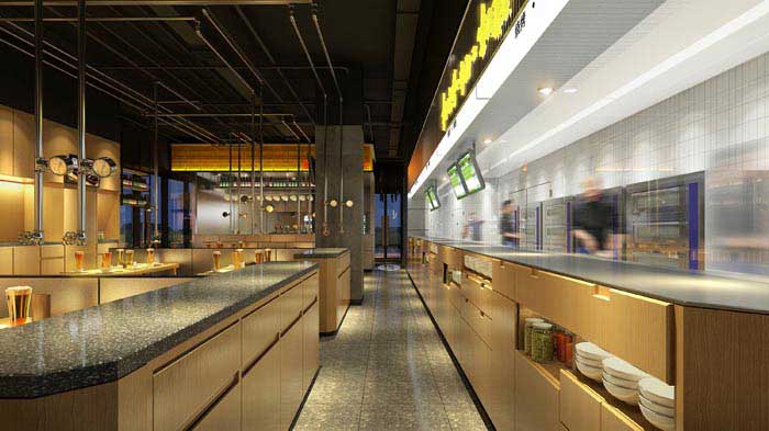 280m2郑州牛排餐厅设计效果图
