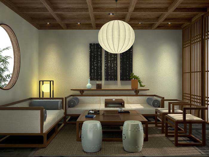 300m2洛阳茶居会所设计效果图
