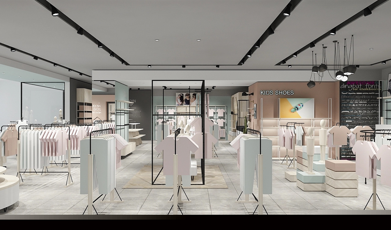 280平米品牌母婴店铺设计装修效果图